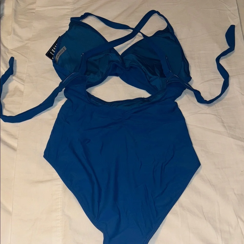 Blue Women's One Piece Swimsuit